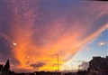 Spectacular sunset over Elgin